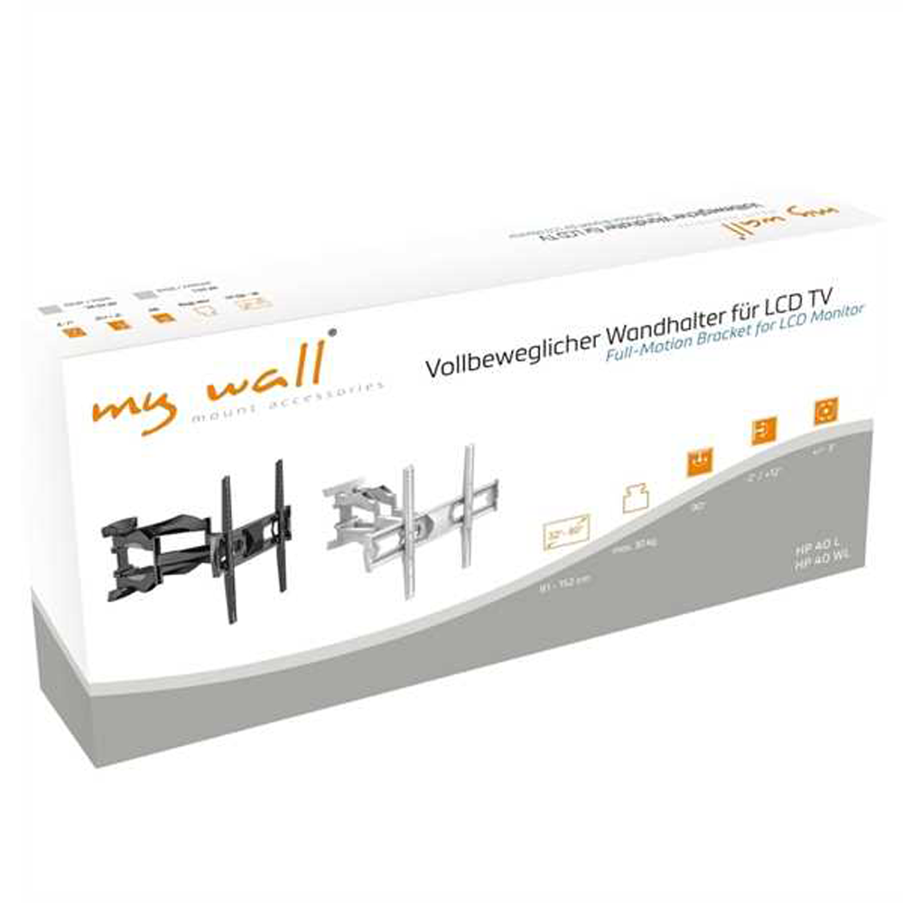 vollbeweglicher-wandhalter-fur-lcd-tv-32-60-zoll-81-152cm-3542z2SZEMgALaBxg Vollbeweglicher Wandhalter für LCD TV 32-60 Zoll (81-152cm) bis 30Kg Schwarz