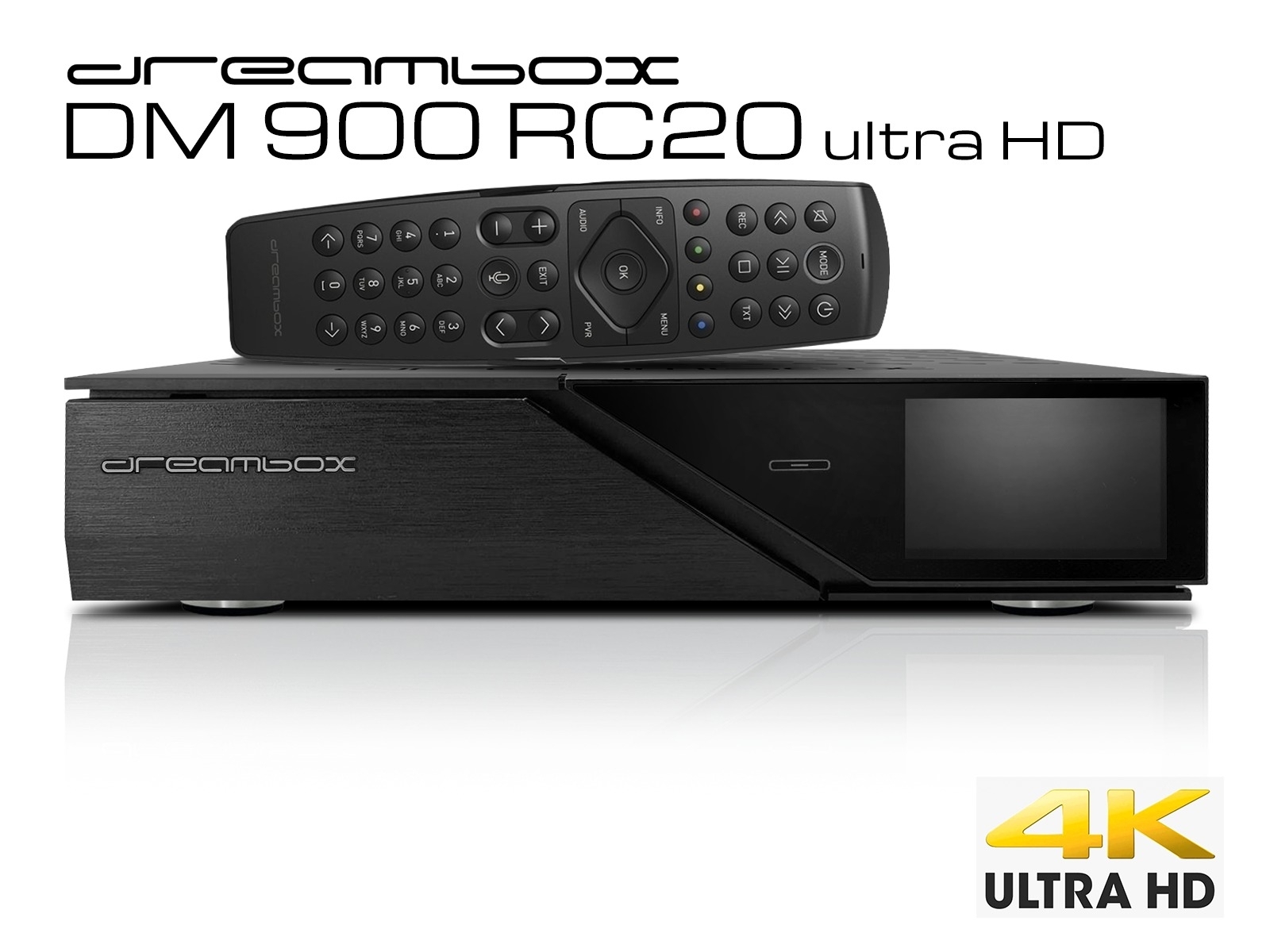 Dreambox DM900 UHD 4K 2x DVB-S2X / 1x DVB-C/T2 Triple MS Tuner E2 Linux PVR Receiver