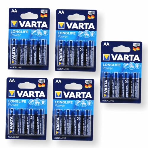 5x Blister Varta High Energy Batterien 1,5V Mignon / LR6 / AA / Varta Type 4906