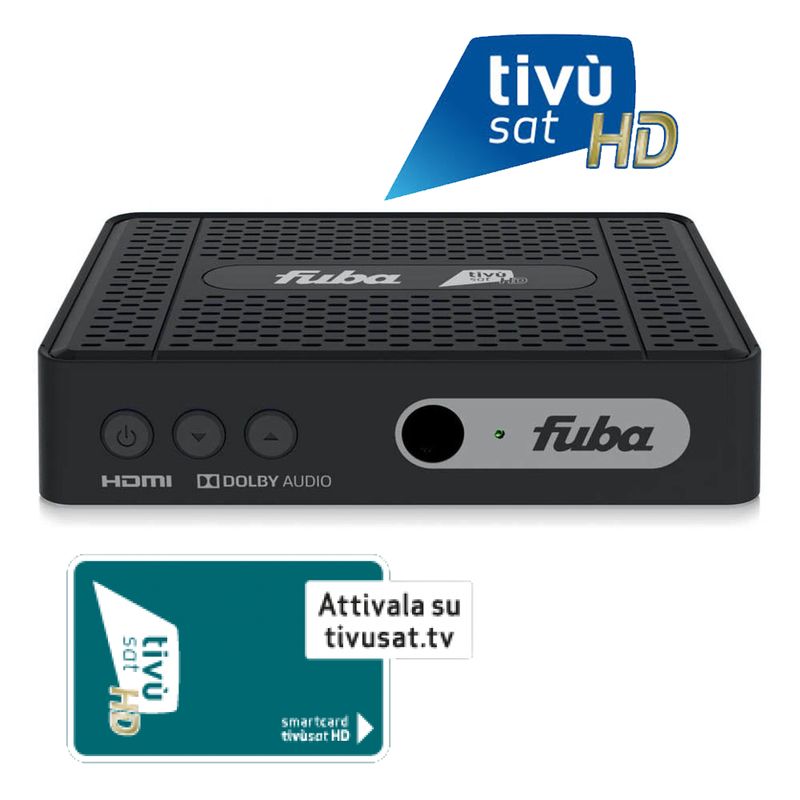 FUBA ODE718 HD Tivùsat RECEIVER INKL. Aktivierte Tivusat HD Smartcard