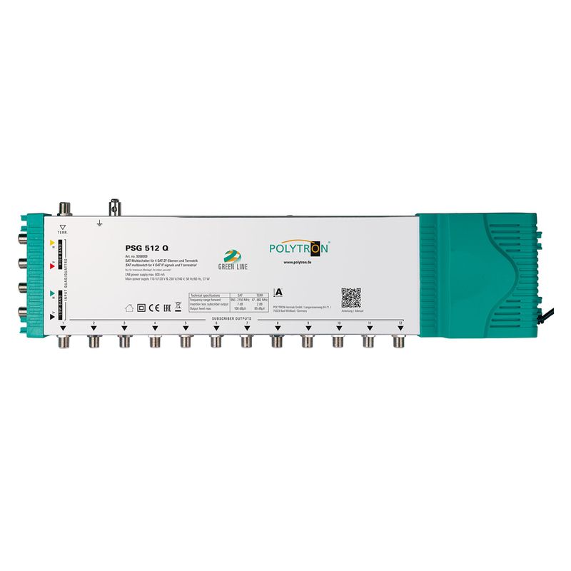 Polytron Green Line PSG 512 Q Multischalter, Quad- oder Quattro-LNBs verwendbar