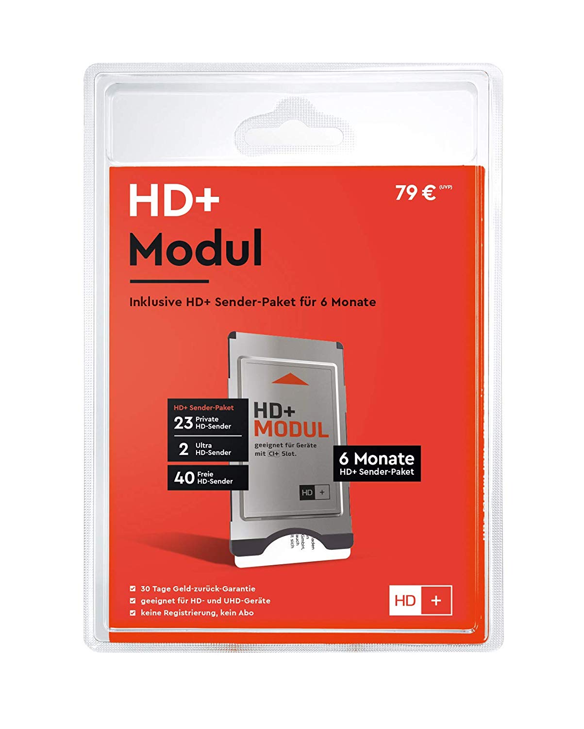 HD+ Modul inkl. HD+ Sender-Paket für 6 Monate (geeignet für Ultra HD)