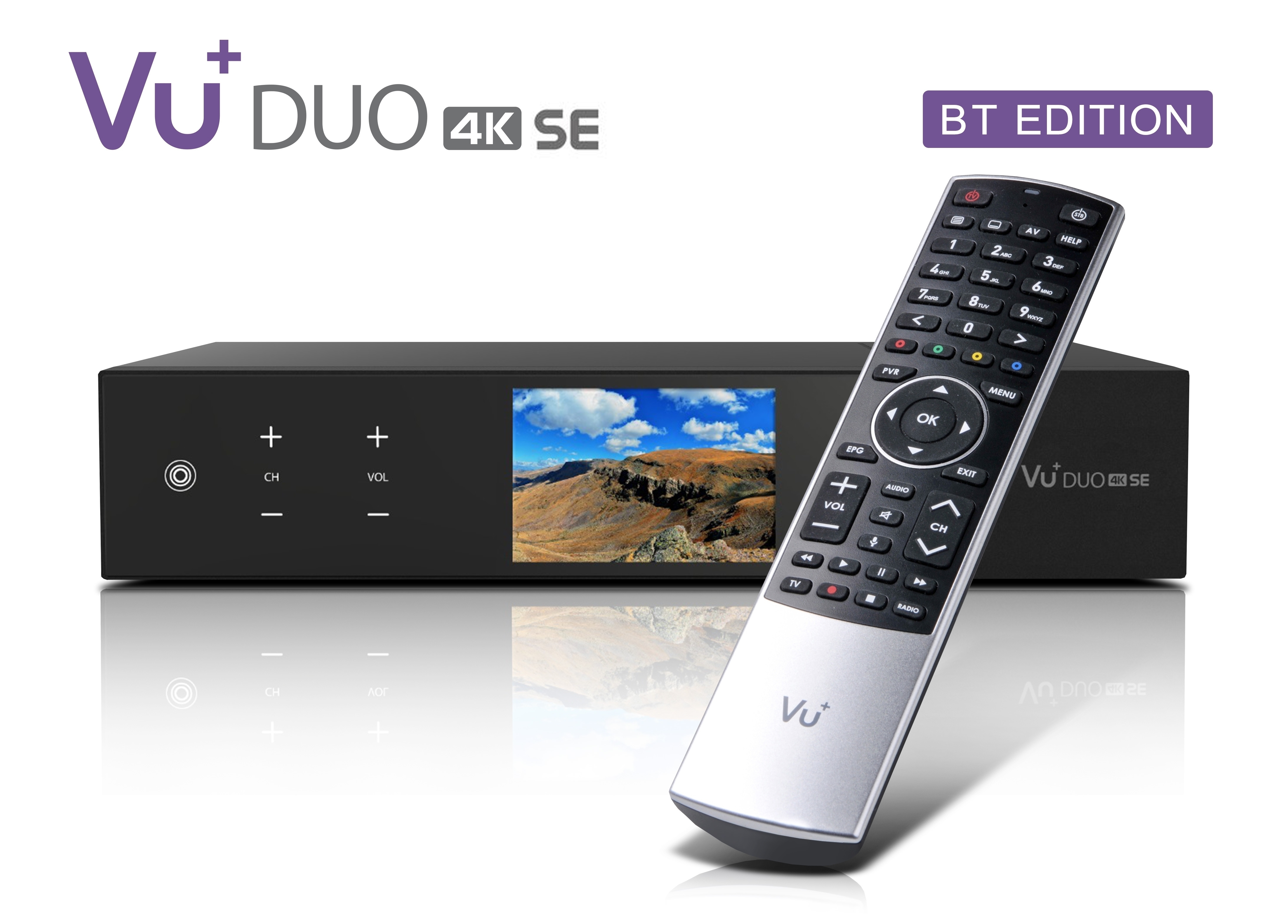 VU+ Duo 4K SE BT 1x DVB-S2X FBC Twin / 1x DVB-C FBC Tuner 2 TB HDD Linux Receiver UHD 2160p