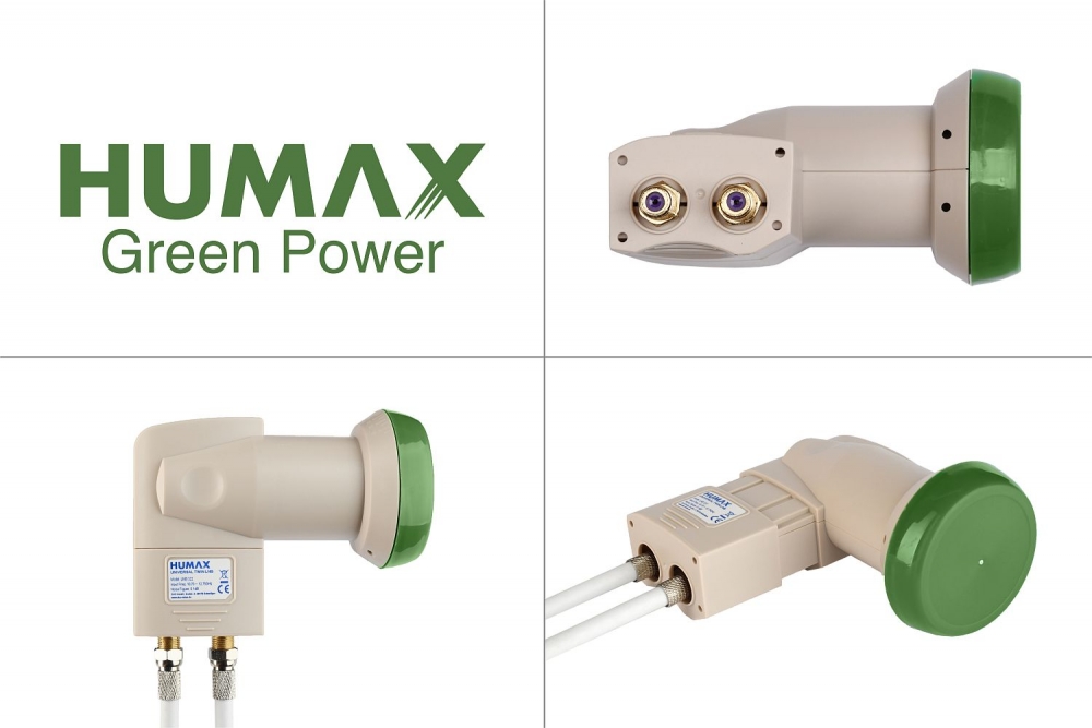 Humax Green Power Twin LNB 322 Sat Twin-LNB 0,1dB nachhaltig 2 Teilnehmer