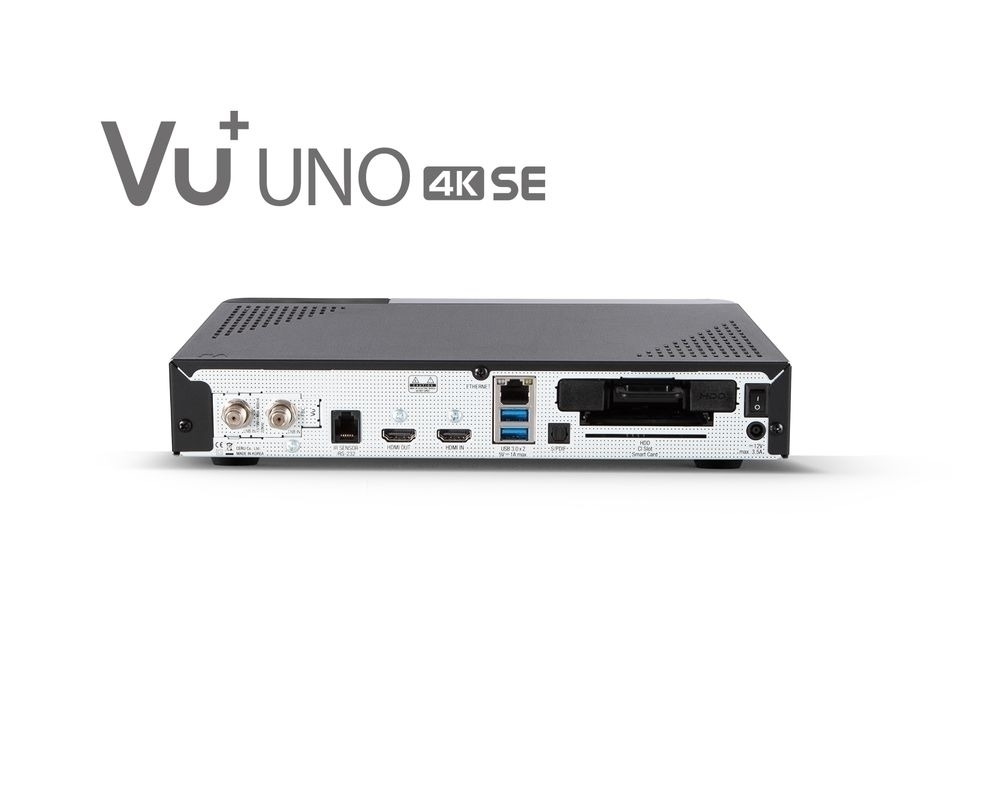 VU+ Uno 4K SE 1x DVB-S2X FBC Twin Tuner 2TB HDD Linux Receiver UHD 2160p