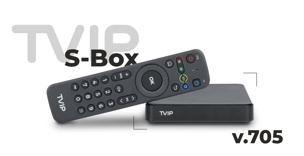 TVIP S-Box 705 4K OTT/IPTV Media Player HDR + Bluetooth FB