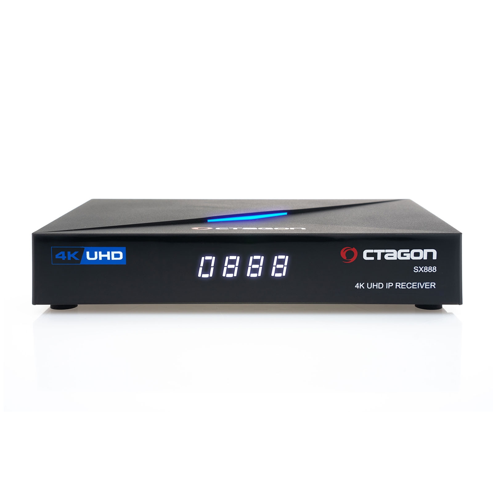 OCTAGON SX888 4K ULTRA HD IP HDMI USB H.265 Stalker Multistream IPTV Receiver Schwarz