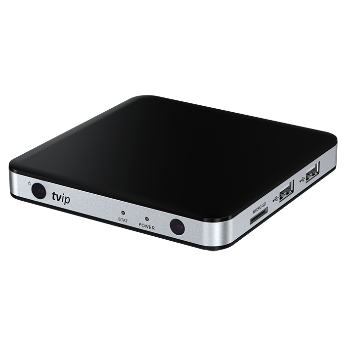 TVIP S-Box v.605 Internet TV IP 4K HEVC HD Android 6.0 Linux Multimedia 5GHz Wlan Schwarz