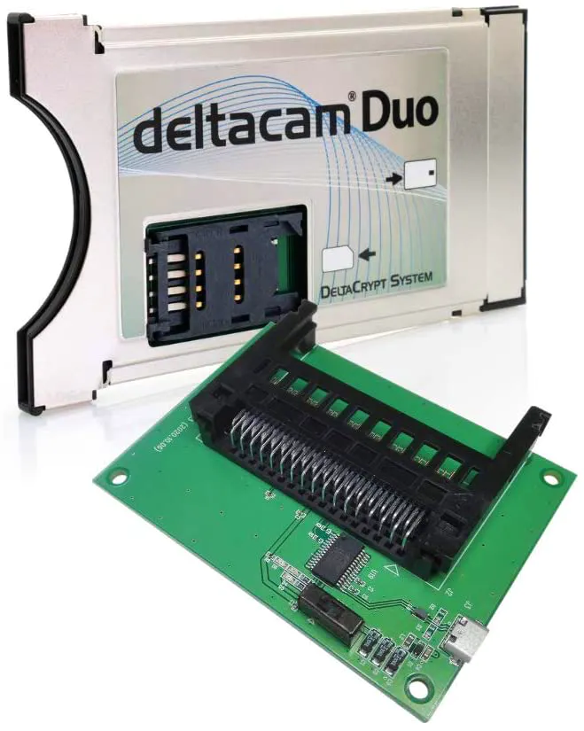 Deltacam Duo Twin CI Modul + Unicam Duo Programmer I Common Interface mit DeltaCrypt-Verschlüsselung