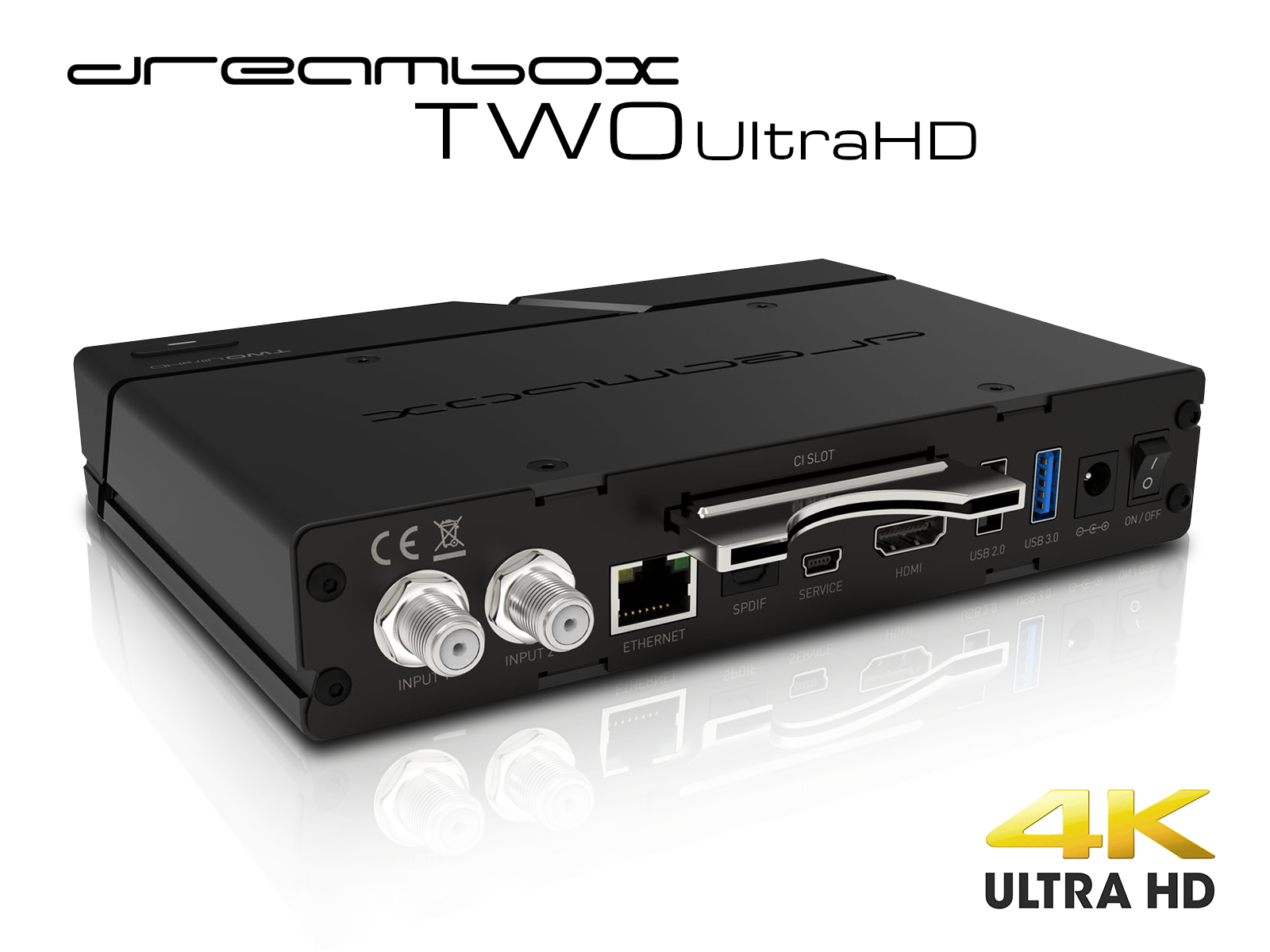 Dreambox Two Ultra HD BT 2x DVB-S2X MIS Tuner 4K 2160p E2 Linux Dual Wifi H.265 B-Ware 