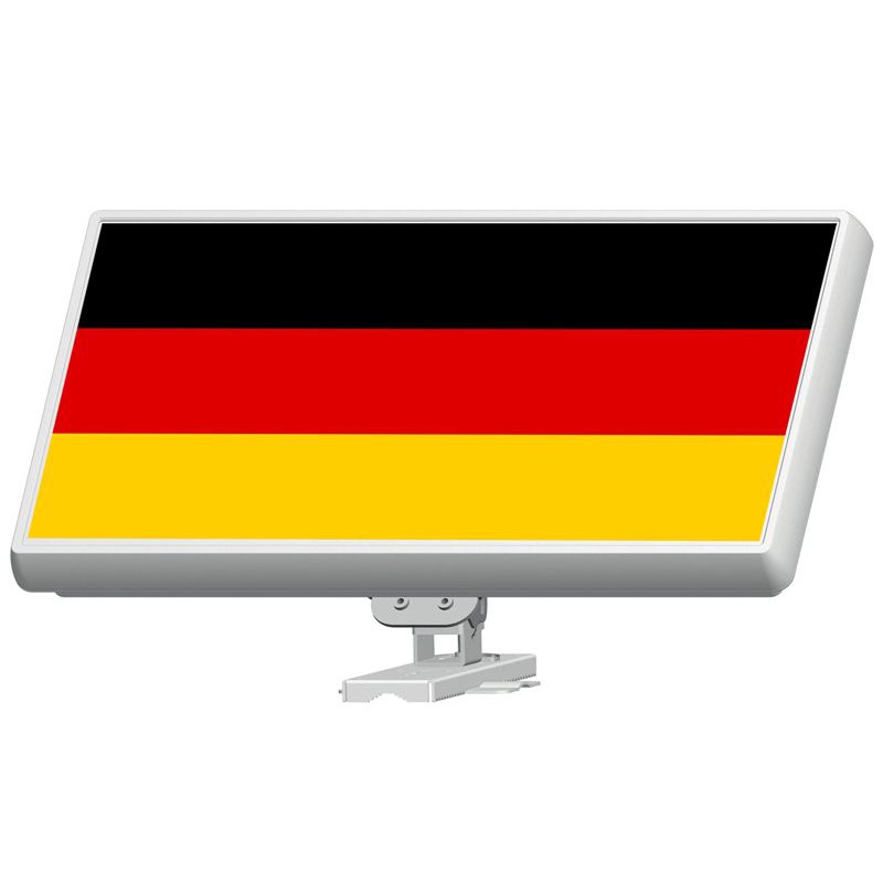 Sticker Folie für SelfSat Flachantenne H30D Serie mit Deutsche Fahne Motiv