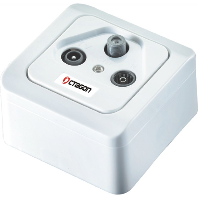 OCTAGON SAT-BK Antennendose 3-Loch Enddose SD 3-00