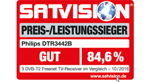 Philips DTR3442B DVB-T2 HD Receiver mit PVR und Netzwerk