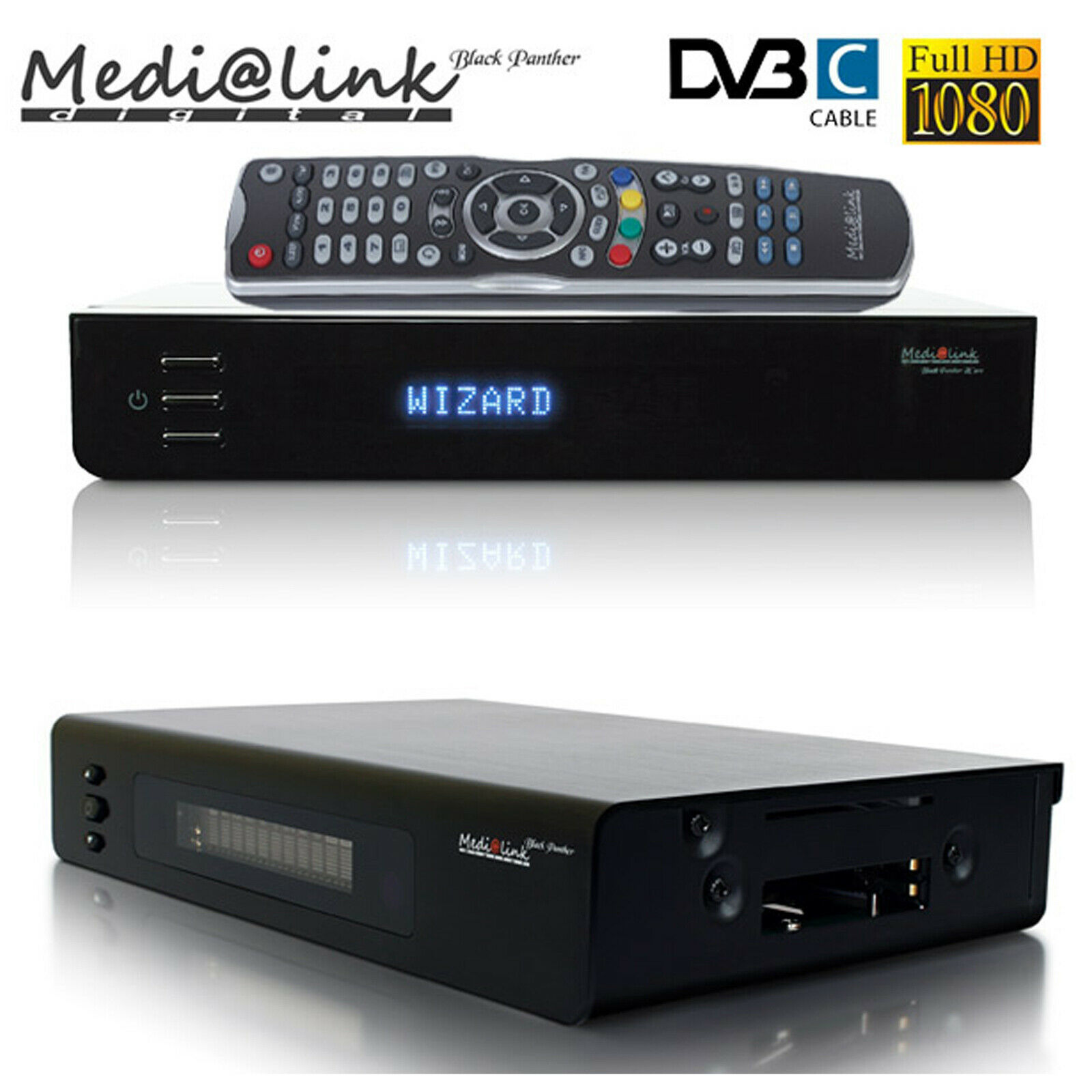 Medialink Black Panther 1xCI 1xCX DVB-C Kabel Receiver ETHERNET USB HDMI SCART