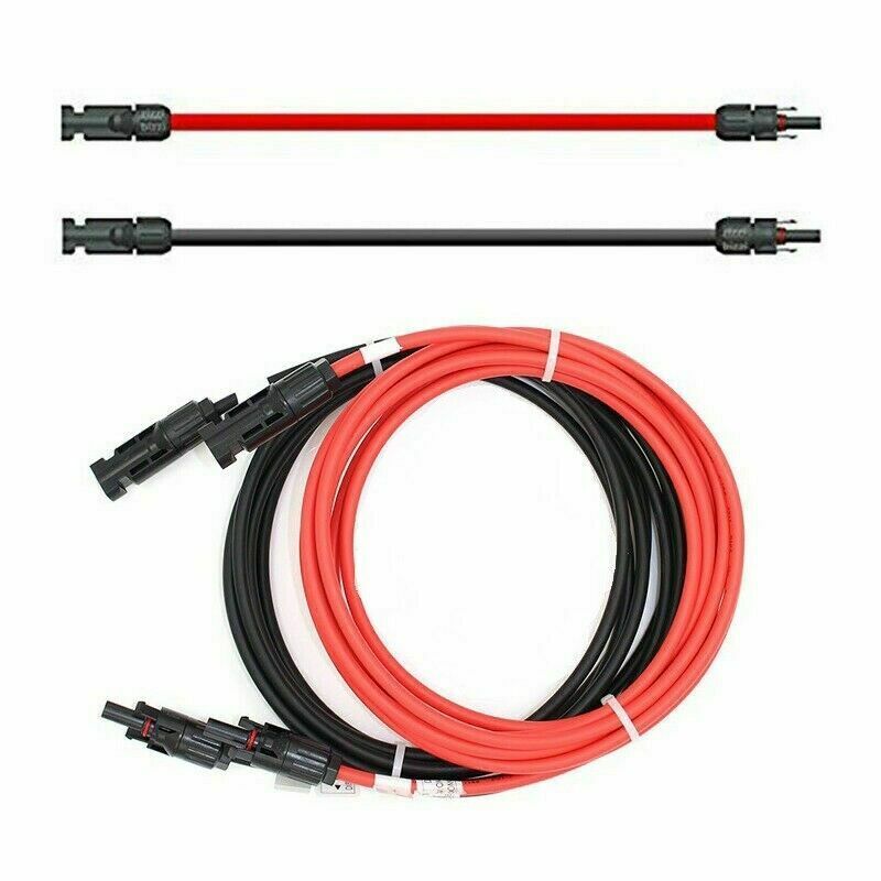 DC-Verlängerungskabel Solarkabel 6mm² beidseitig mit Stäubli-Solarstecker/Buchse fertig montiert 4 Meter