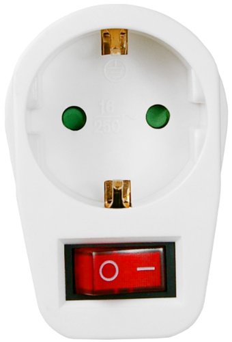 Schutzkontakt-Schalter 1x Schutzkontakt-Buchse
