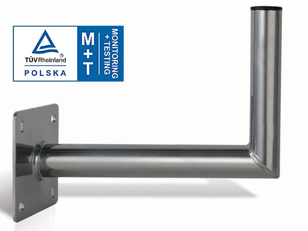 Premium Wandhalter Stahl Verzinkt 25cm Ø50mm TÜV Zertifiziert