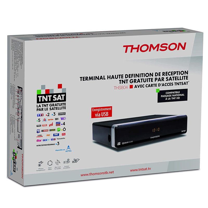 Thomson THS804 TNT Receiver TNTSAT V6 Karte Canal Ready Schwarz
