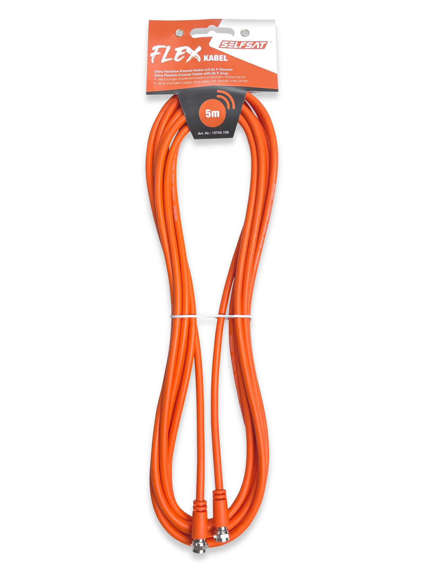 Selfsat Ultra Flexibles Koax-Kabel mit 2 x F-Stecker 10m