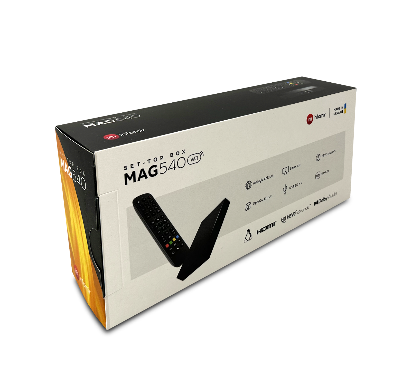 MAG 540w3 UHD 4K Linux IP-Receiver (WiFi, LAN, HDMI, USB, Dolby Digital+, IP-Mediaplayer, Schwarz)