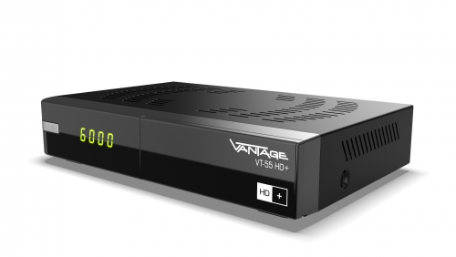 Vantage VT-55 HD+ SAT-Receiver inklusive HD+ Karte, Einkabeltauglich, LAN-fähig