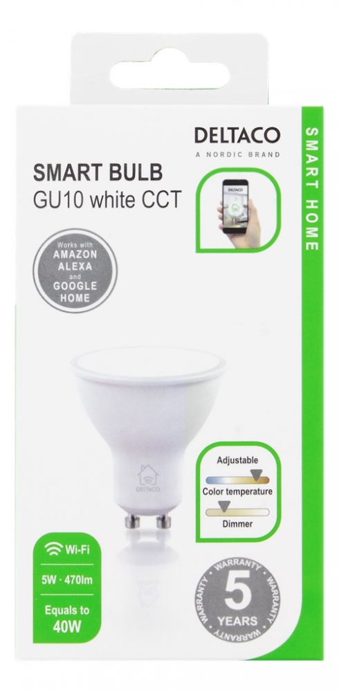 Deltaco SH-LGU10W SMART Home GU10 LED Lampe