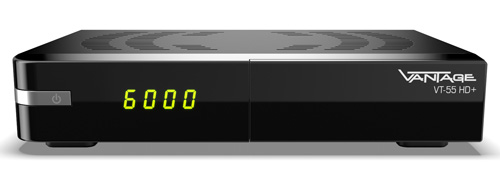 Vantage VT-55 HD+ SAT-Receiver inklusive HD+ Karte, Einkabeltauglich, LAN-fähig