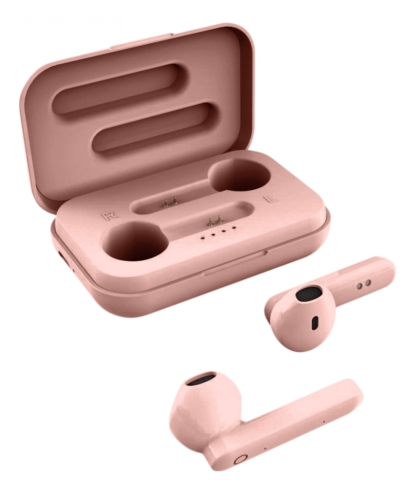 Streetz TWS-106 Semi In Ear Hörer mit Ladecase pink